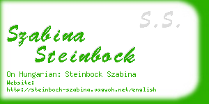 szabina steinbock business card